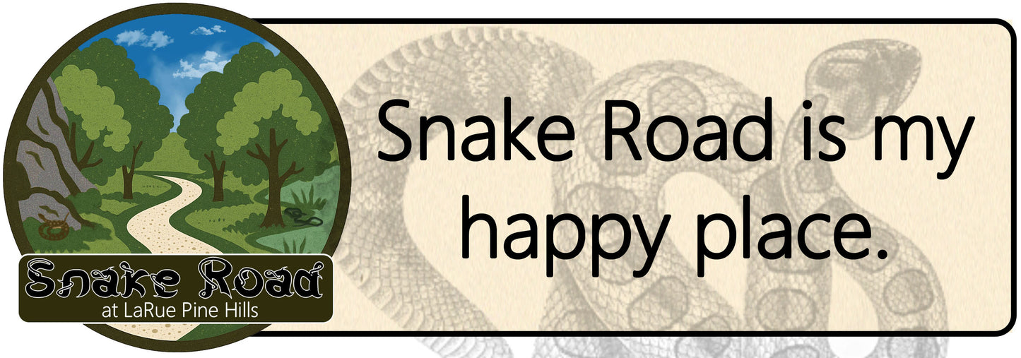 Snake Road Is My Happy Place Bumper Sticker