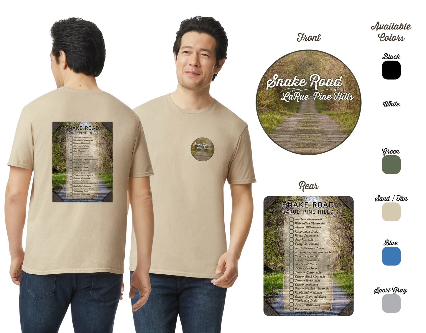 Snake Road Field Guide T-Shirt (Photographic)