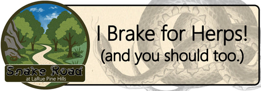 I Brake for Herps Bumper Sticker