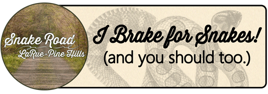I Brake for Snakes Bumper Sticker