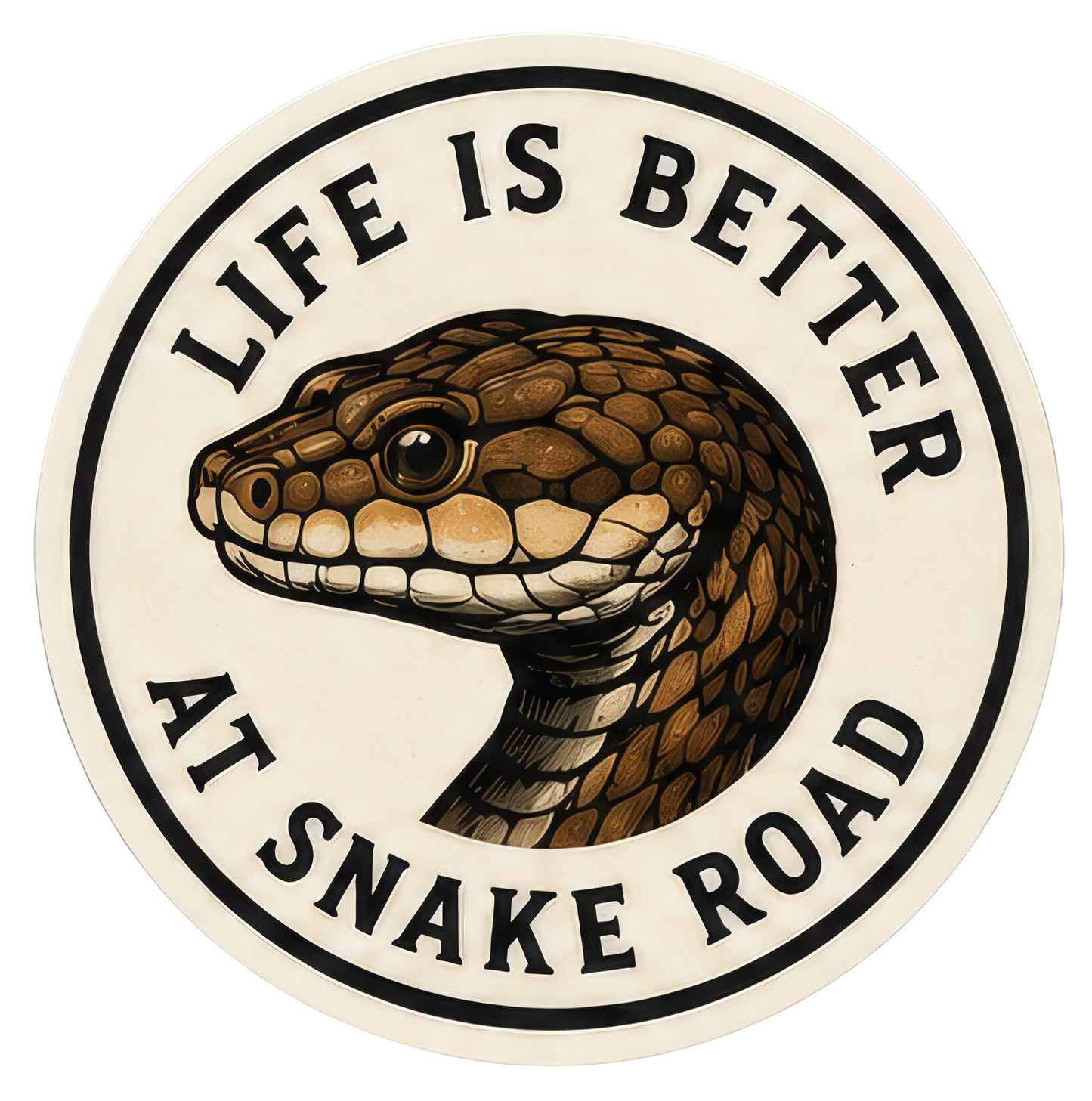 Life is Better at Snake Road Sticker