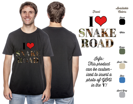 I ❤️ Snake Road Personalized T-Shirt